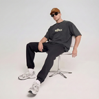 NØRIX Core Ø Oversized T-Shirt – Obsidian Void | Premium Cotton (Unisex)