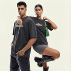 NØRIX Core Ø Oversized T-Shirt – Obsidian Void | Premium Cotton (Unisex)