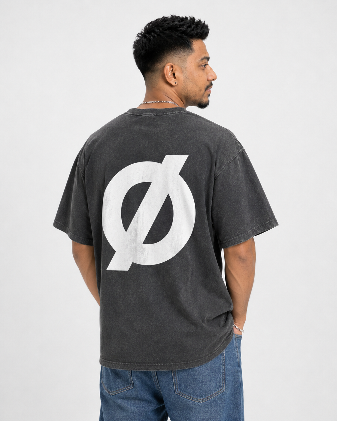 NØRIX Core Ø Oversized T-Shirt – Obsidian Void | 230 GSM Premium Cotton (Unisex)