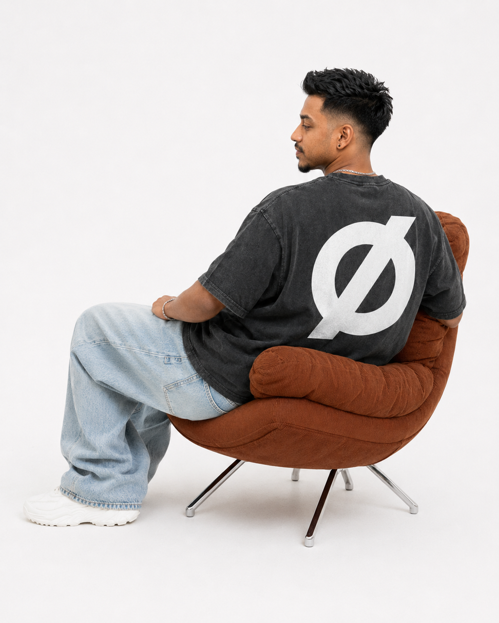 NØRIX Core Ø Oversized T-Shirt – Obsidian Void | 230 GSM Premium Cotton (Unisex)