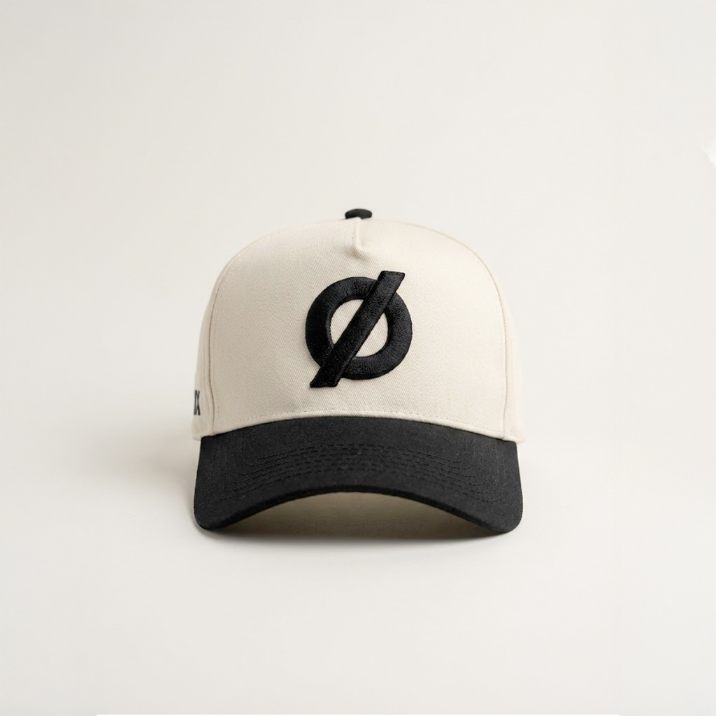 Core Snapback Hat – Off-White / Black | 100% Cotton Unisex Cap UAE