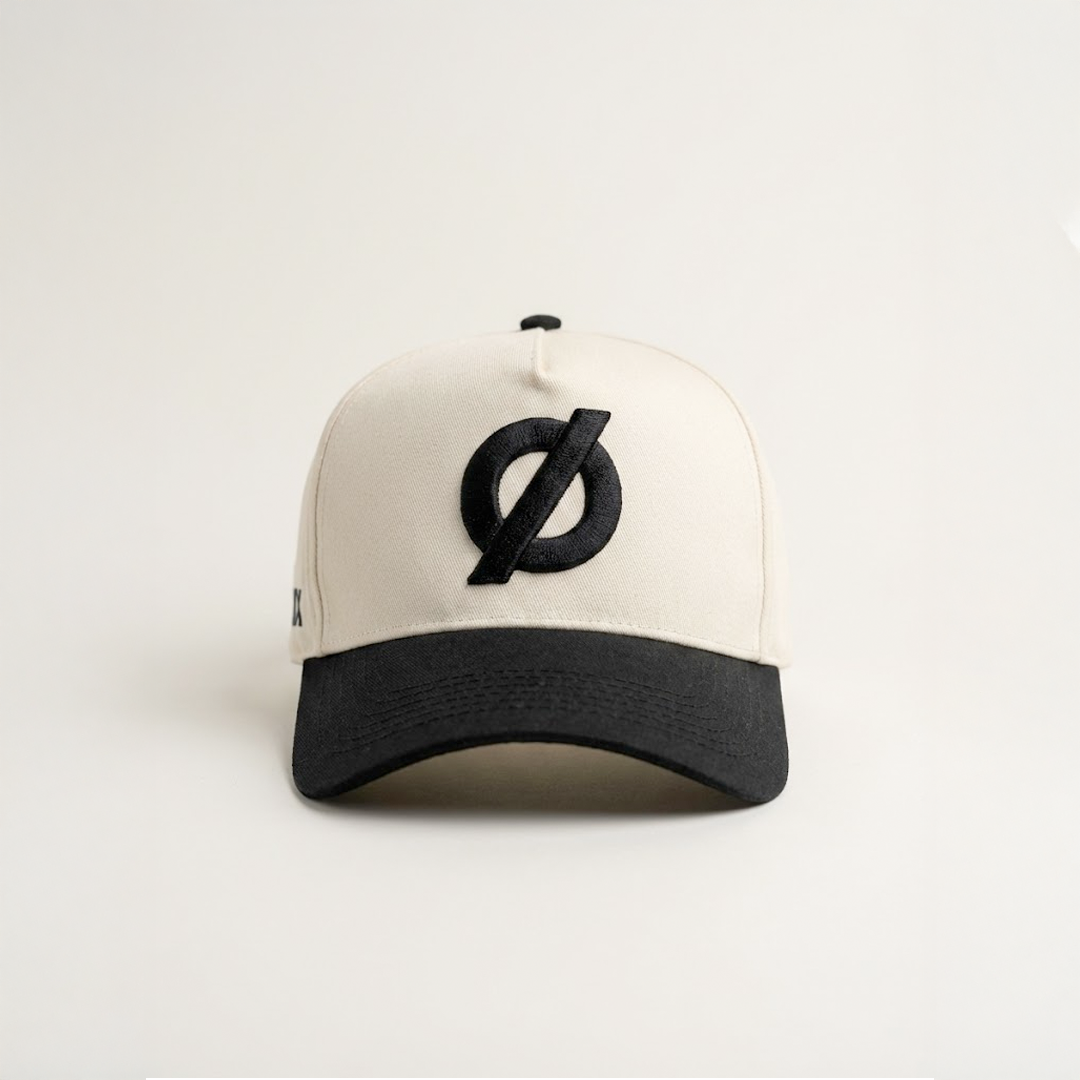 Core Snapback Hat – Off-White / Black | 100% Cotton Unisex Cap UAE