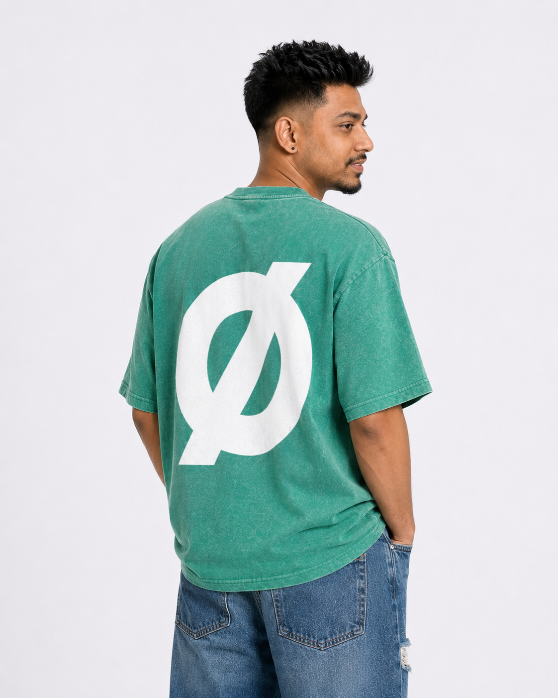 NØRIX Core Ø Oversized T-Shirt – Toxic Jade | 230 GSM Premium Cotton (Unisex)