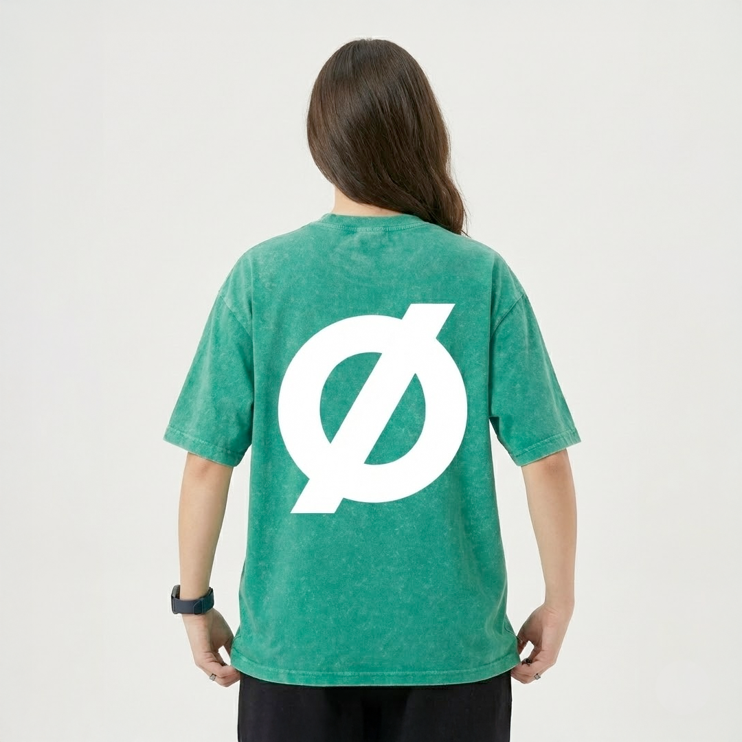 NØRIX Core Ø Oversized T-Shirt – Toxic Jade | Premium Cotton (Unisex)