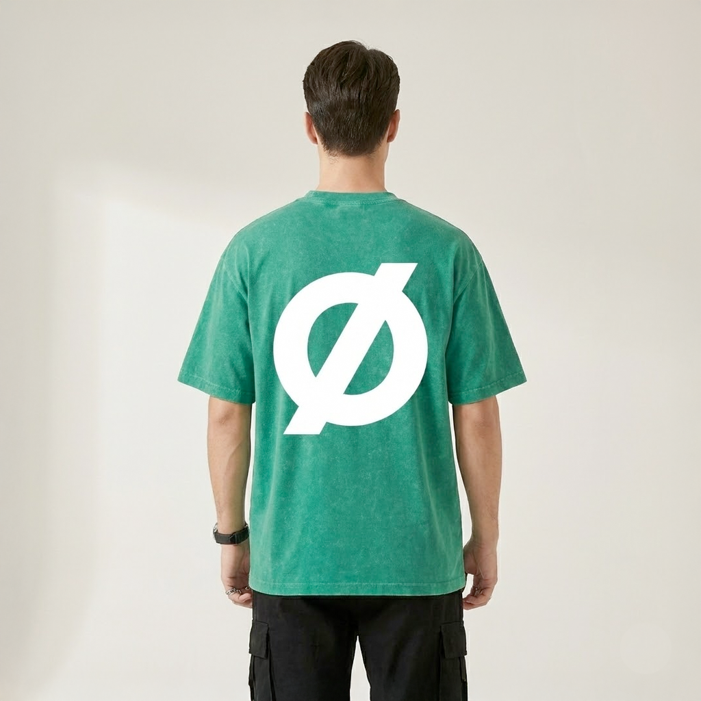 NØRIX Core Ø Oversized T-Shirt – Toxic Jade | Premium Cotton (Unisex)