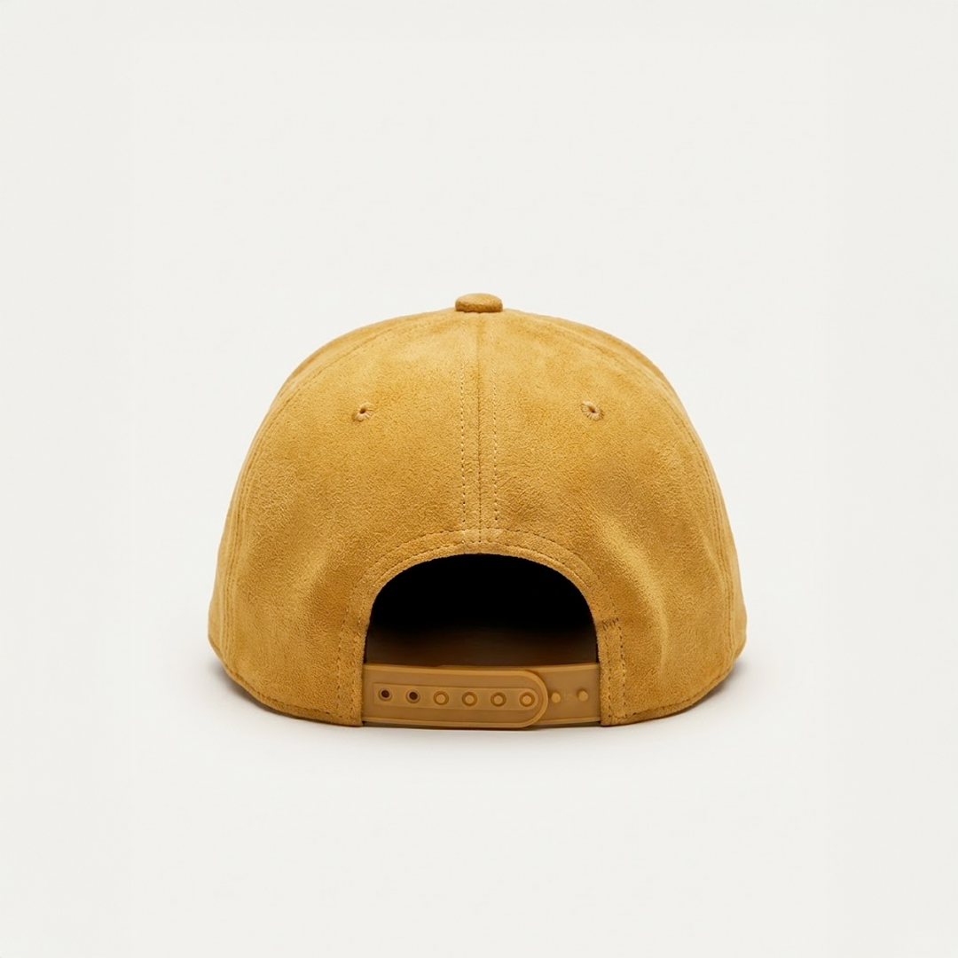 Suede Snapback Hat – Mustard Gold | Premium Unisex Cap UAE