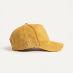 Suede Snapback Hat – Mustard Gold | Premium Unisex Cap UAE