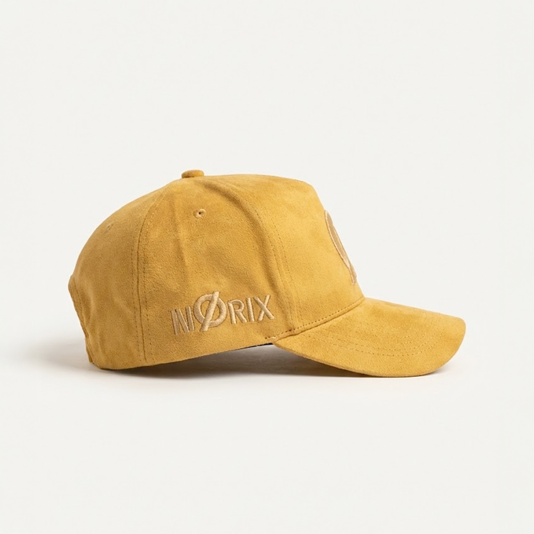 Suede Snapback Hat – Mustard Gold | Premium Unisex Cap UAE