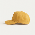 Suede Snapback Hat – Mustard Gold | Premium Unisex Cap UAE