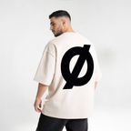NØRIX Core Ø Oversized T-Shirt – Concrete Sand | Premium Cotton (Unisex)
